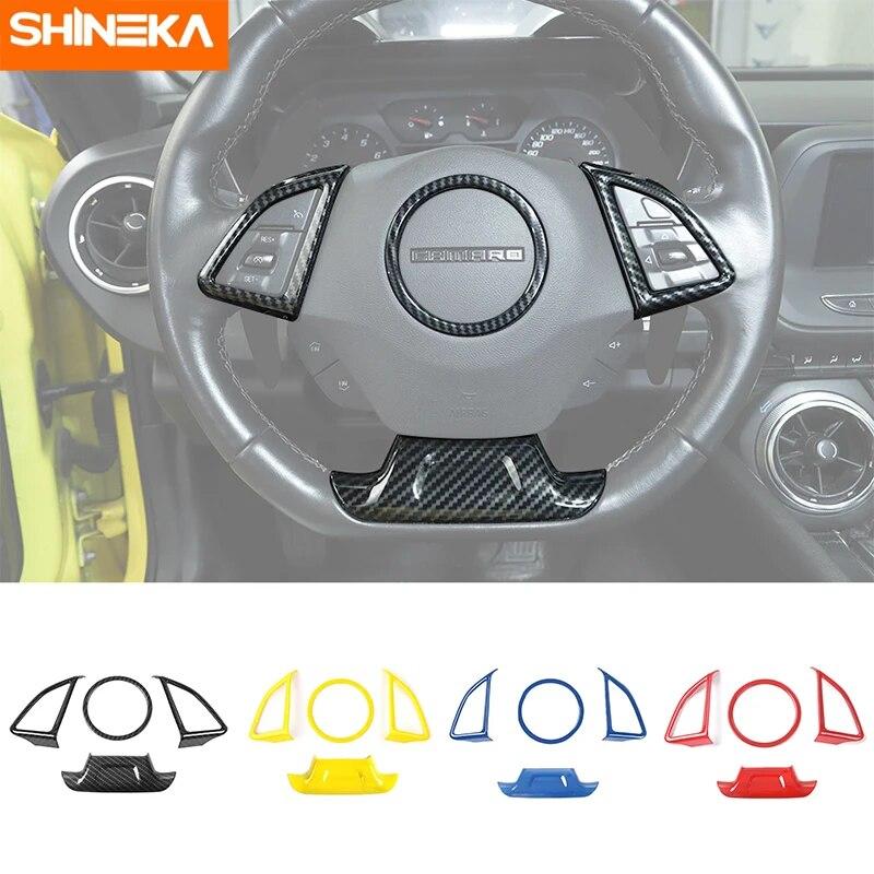 

SHINEKA украшение на руль автомобиля, наклейка, наклейка для Chevrolet Camaro 2017 2018 2022, аксессуары для интерьера