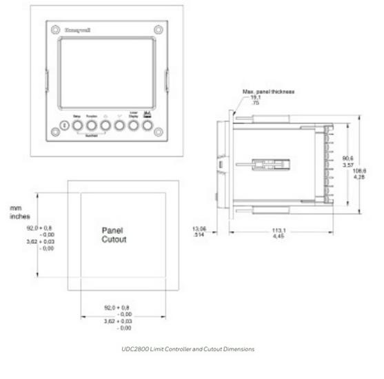 Honeywell UDC2800 Temperature Controller DC2800-CE-1F0-120-100-00-0 Available
