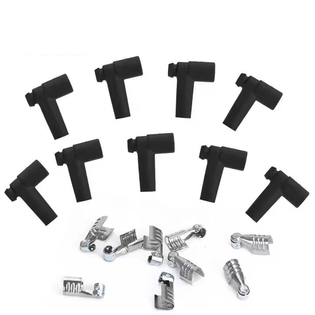 BAOLUN Universal 9 Stück / Set Hei Style Verteilerkappe Zündkabel Gummitüllen & Edelstahlenden