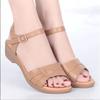 Letní dámské sandály Módní klíny Měkké dno Pohodlné ležérní boty pro matku s otevřenou špičkou Dámské ploché sandály