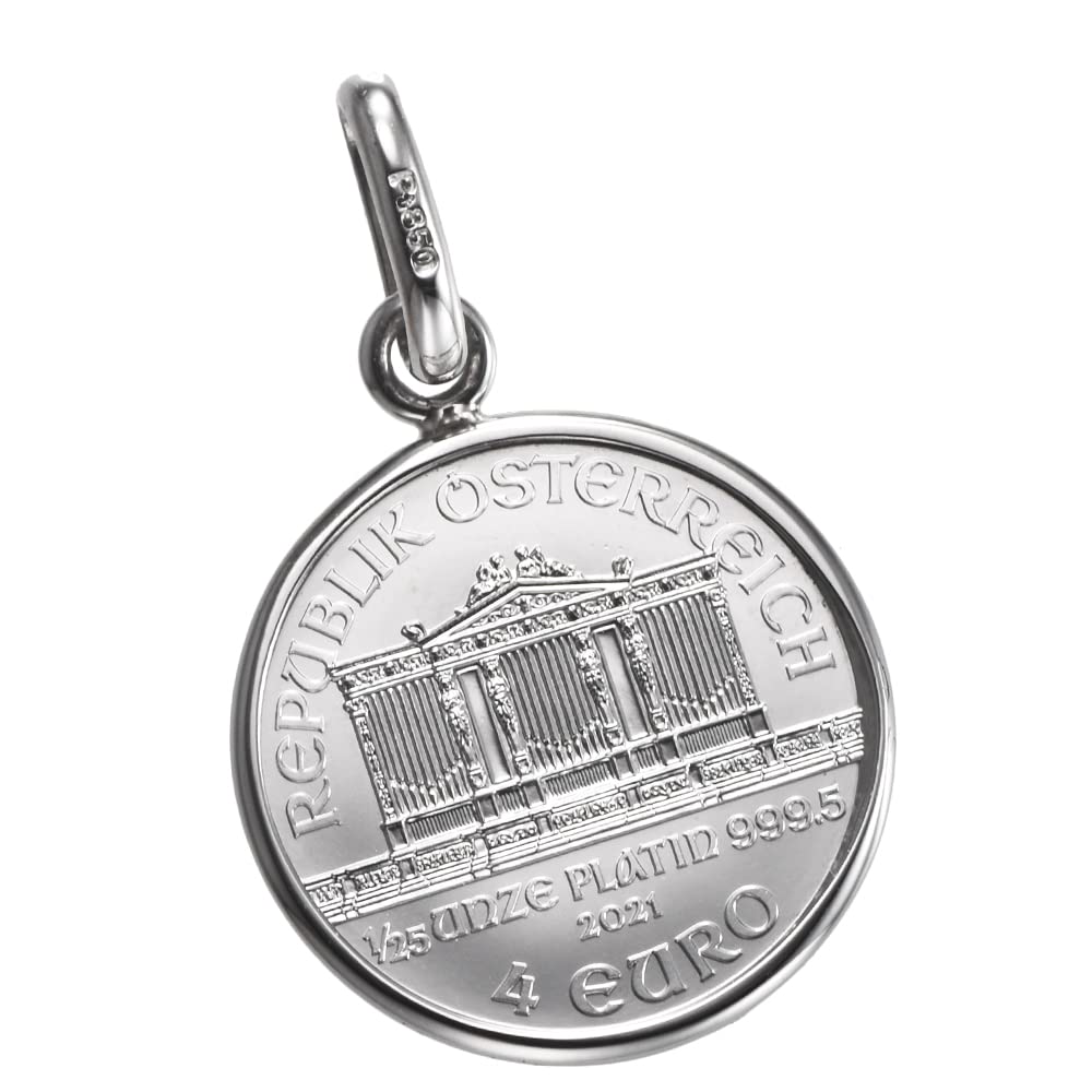 Pt999 Pure Platinum Coin Pendant Vienna Harmony Pt850 Simple Frame [Speranza] 1/25oz