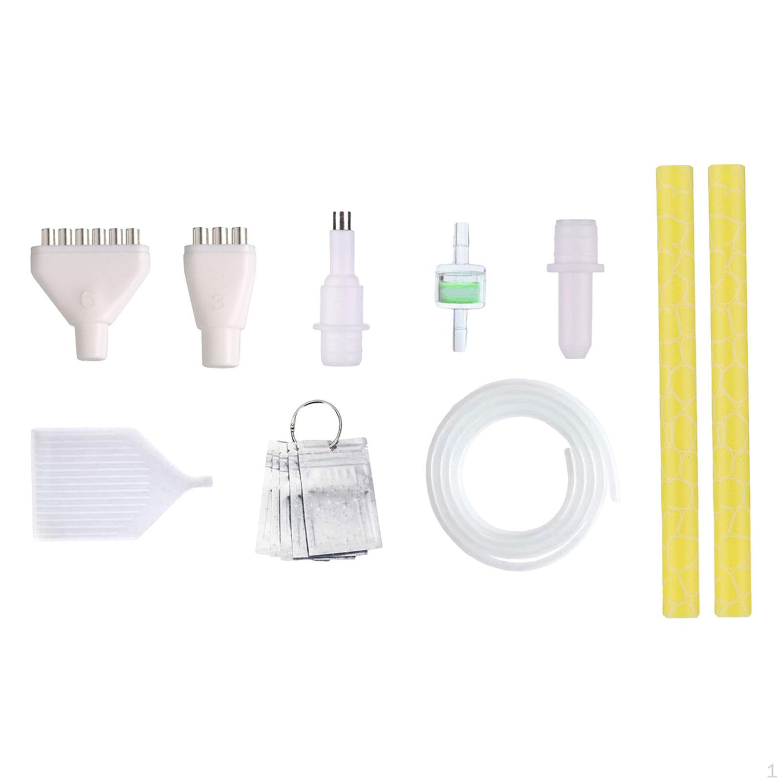 

2 Pieces Electric Diamond Dot Pen Accessories Tools Arts Ergonomic Storage Tray Silicone Tube Yellow Crack Pen