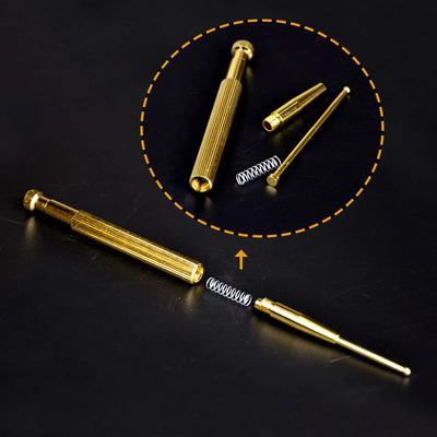 Pure Copper Acupressure Pen Elastic Ear Acupoint Massage Stick Improve Eyesight Acupuncture Point Massager Relax Body