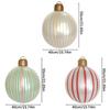 Festival Striped Inflatable Christmas Ball Outdoor Decoration Weather Resistant PVC Yard Decors For Holiday Display