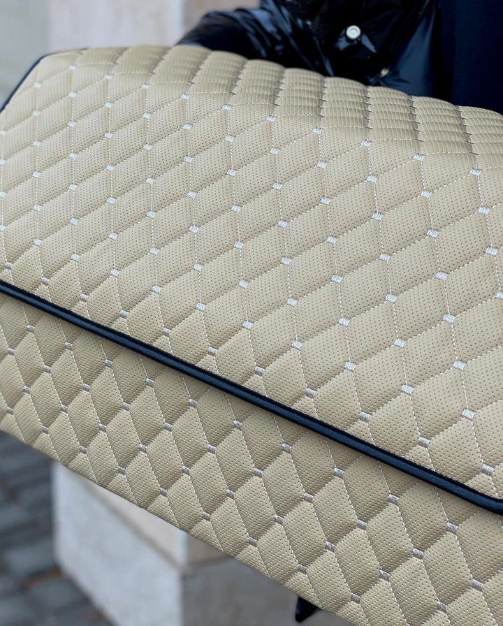 Beige Car Trunk Organizer & Velcro Fixation System, Car Trunk Organizer In 5 Sizes, Trunk Storage Bag