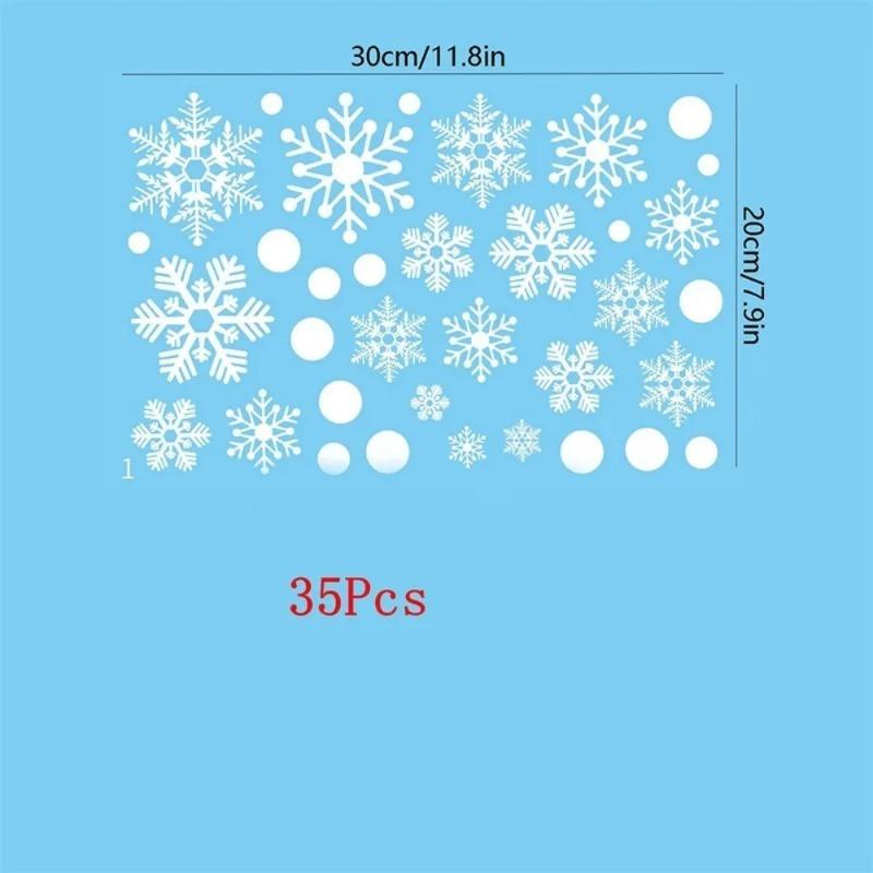 

Наклейки-снежинки Рождественский декор Стекло для окон Дом Комната Наклейки на стены для Рождественской вечеринки Сделай сам Новогодний подарок Навидад
