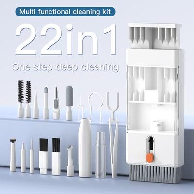 22-in-1 Multifunctional Cleaning Kit for Keyboard, Screen, Laptop & Headset
