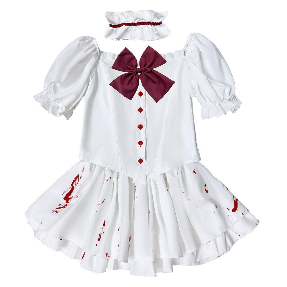 Cosplay Halloween Goth Krwawa Lalka Kostium na Scenę Lolita Pokojówka Uroczy Punk
