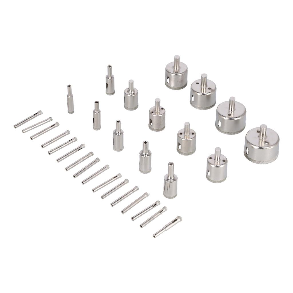 30Pcs/Set Marble Hole Opener Drill Bit Kit for Glass Granite Brick Concrete Pottery Ceramic Tile
