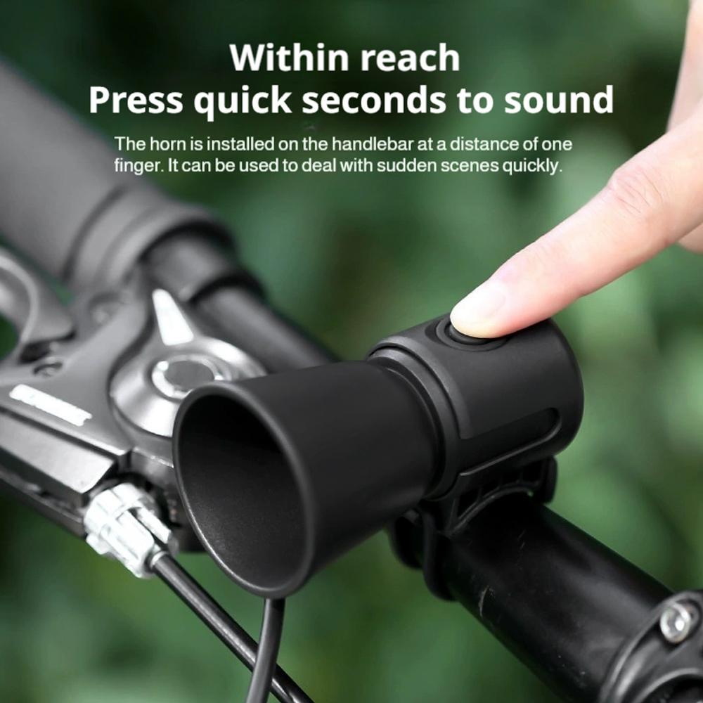 Electric Bike Horn 120dB Adults Kids Bike Horn Alarm Waterproof Electronic Bicycle Horns for Handlebars Ebike Scooter Horn