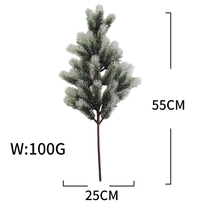 Künstliche Kiefernnadelzweige Weihnachten Künstliche Verschneite Kiefernzweige Winterliche Sprays Grünzweige Stiele für Weihnachtsbaum Girlanden Dekoration