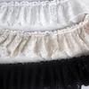 1Yard/lot(0.9meters) 7.5cm Wide New European Style Mesh Embroidery Lace Pleated Dress Clothing Accessories