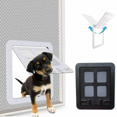 Haustier Hund Fliegengittertür Zuhause Abschließbare Schiebe-Katzen-Fliegengittertür Magnetisches Selbstschließendes Fliegengitter Hundezaun Verriegelungsfunktion Tor Haustiertür