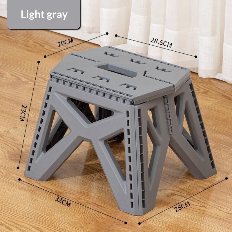 Portable Collapsible Plastic Stool Lightweight Space-Saving Small Chair for Outdoor Camping Fishing Travel Home Use