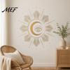 Artistic Wall Decor for Home Bohemian Sun & Moon Stickers, Retro Ethnic Waterproof PVC Decals, Creative Soft Decoration Gifts Art Decor, Peel