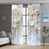 2 Stück Elegante Weiße Blumenmuster-Gardinen aus transparentem Polyester – für Wohnzimmer, Schlafzimmer, Ferienhaus, Café, Küche & Büro