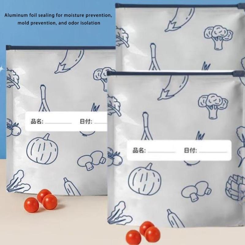 Thickened Aluminum Foil Sealed Bags With Expandable Space Moistureproof Food Containers For Kitchen Organization