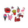 Flaming Love Heart Patches Thermo Set