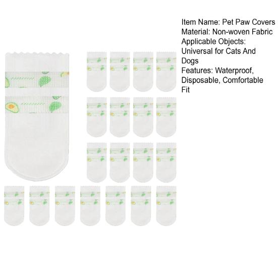 Disposable Dog Booties Waterproof Pet Paw Covers Breathable Cat Paw Protectors for Small Medium Large Dogs Cats Indoor Outdoor