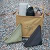 Outdoor Multifunction Storage Box Foldable with Handle Canvas Picnic Bag Yard Garden Deciduous Garbage Bag for BBQ Picnic Hiking