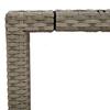 Garden Table with Glass Top Light Grey 90x90x75 Cm Poly Rattan