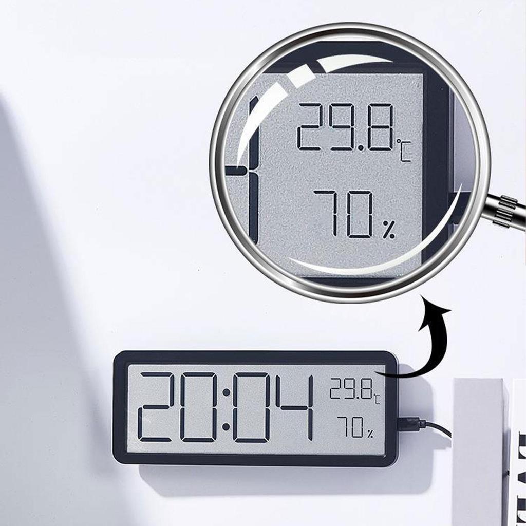 Digitale Wanduhr Desktop Mehrzweck Großanzeige Temperatur Luftfeuchtigkeit für