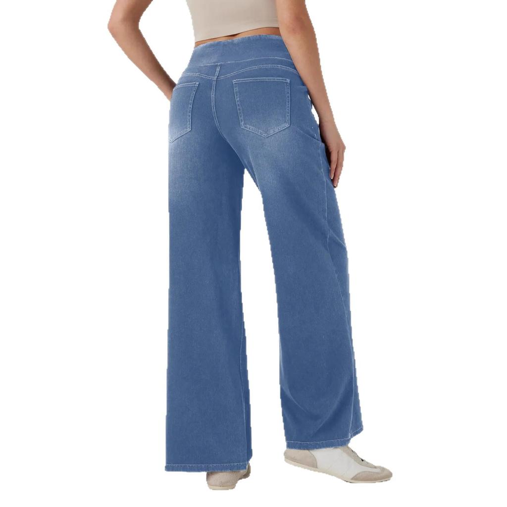 2025 Summer Women's High-Waisted Slimming Wide-Leg Jeans: Casual, Versatile, and Fashionable