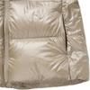 Uniqlo Korean Style Shiny Padded Comfortable Short Zip-Up Stand Collar Down Jacket Women Outerwear Beige 450456-31