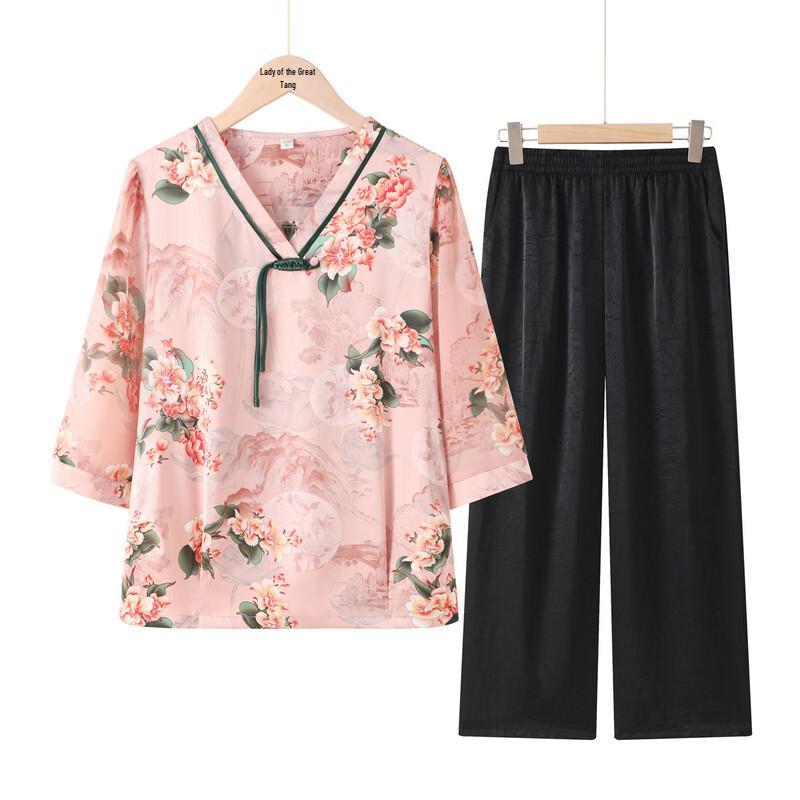 Datang Lady Breathable Stand Collar Shirt Set XL