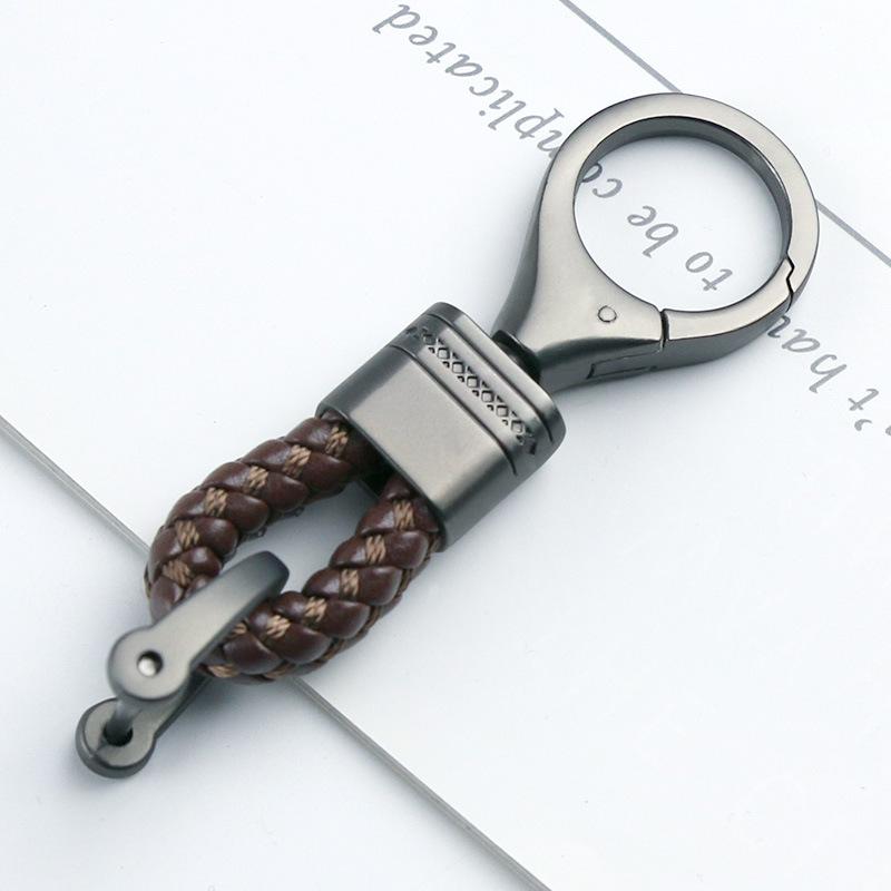 Braided Rope Sub-Gun Printing Keychain Men'S And Women'S Waist Hanging Big Head Chain General Car Key Bag Accessories