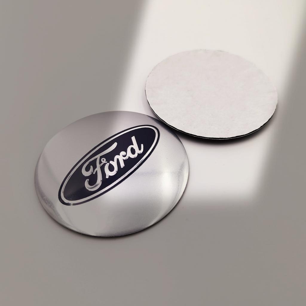 ZLKQ1 4pcs fiat ForFord Car emblem Wheel hub Center Cap Badge covers sticker Decals 54/56/60/62/65mm Styling accessories