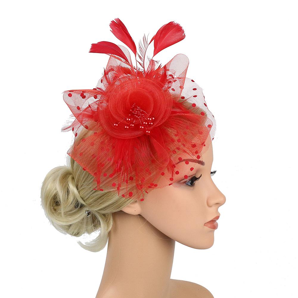 Wedding Feather Headpiece & Gloves Set Cocktail Tea Party Headband  for Women Girls