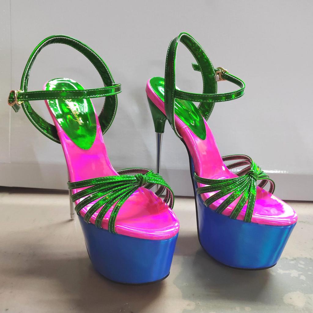 19cmCrossdresser Shallow Mouth Women's ShoesThin Heels Sissy Pumps Metal High-Heeled Steel Pipe Dance Plus Size S tilettos