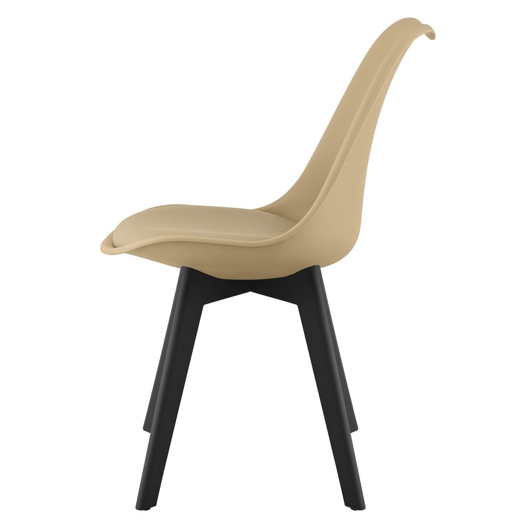 MARK chair - dark beige / black legs x 2