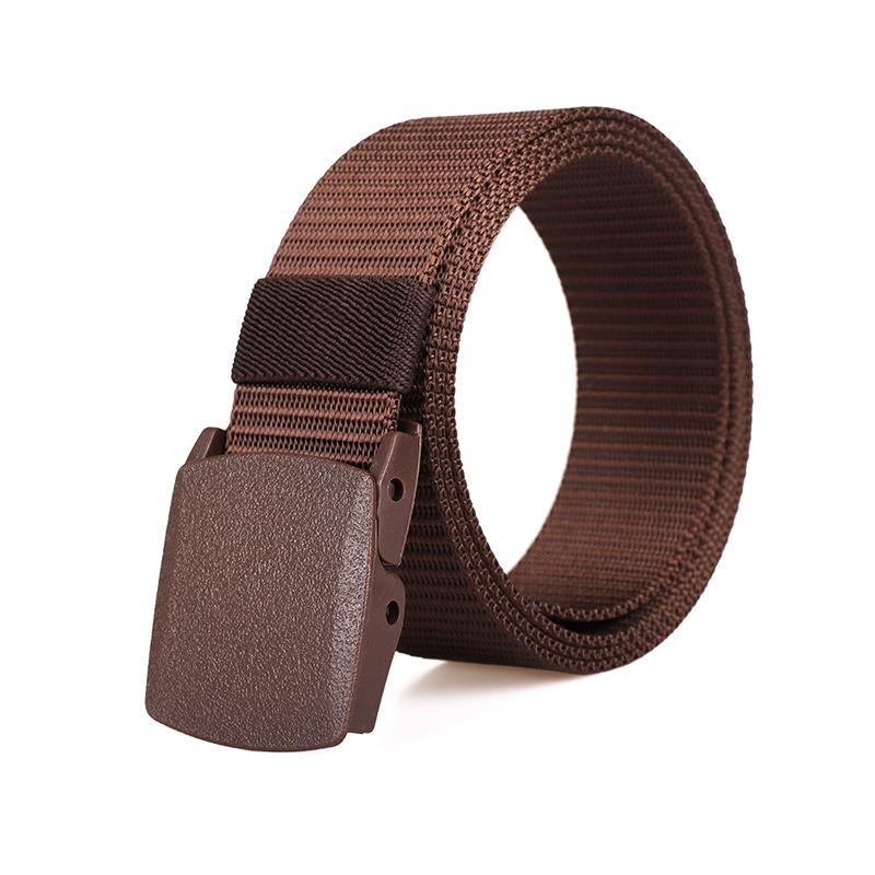 Men's Tactical Nylon Belt - Metal-Free, Military Style for Outdoor and Labor Protection