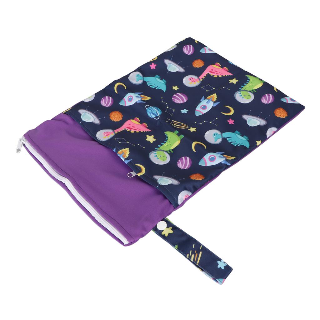 Zippered Pockets Dry Bag Storage Dual Pockets Waterproof Leak Proof Washable Wet Dry Bag G74
