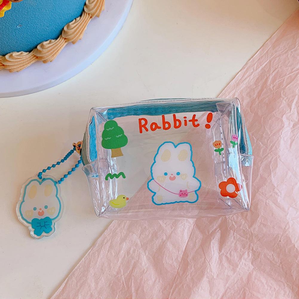 Kreative Bären Transparente Mädchen Münzbörse Kinder PVC Reißverschluss Kleingeldbörse Damen Mini Lippenstift Geldbörse Kaninchen Schlüsselkarten Tasche