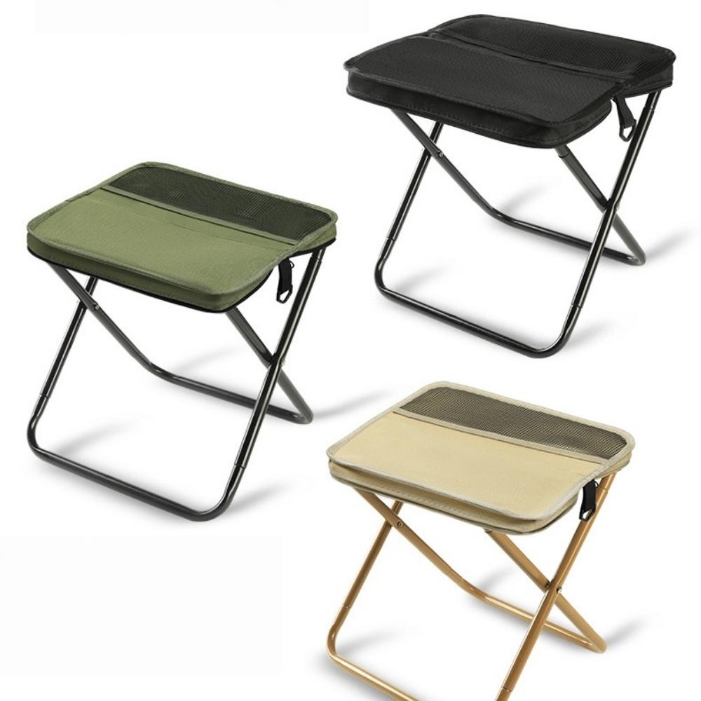 Outdoor Portable Backpack Folding Camping Chair Lightweight Carbon Steel Fishing Stool Grid Storage Travel Chair silla plegable