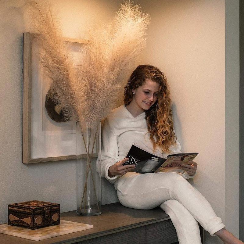 100cm Artificial Pampas Grass Fluffy Fake Reed Flowers 1pc Home Bedroom Party Decoration Wedding Decor Accessories Faux Flowers