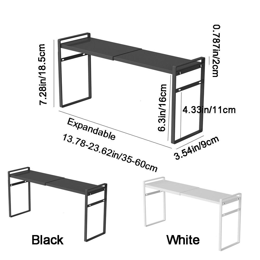 Double-Layer Expandable Cabinet Shelf Large Capacity Narrow Spice Rack  for Kitchen