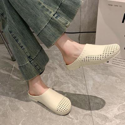 Hollow Mesh Surface Breathable Inner Heightening Bag Head Slippers Women's 2025 Summer New Fashionable and Comfortable Outer Wear One Pedal