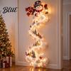 Rentier-Themenlichter Weihnachts-Zauberpfad Wandleuchte, Zug Baum Stern LED Kaskadierende Feiertagsdekoration Weihnachtsmann-Dekorationen mit Warmweißem Leuchten,
