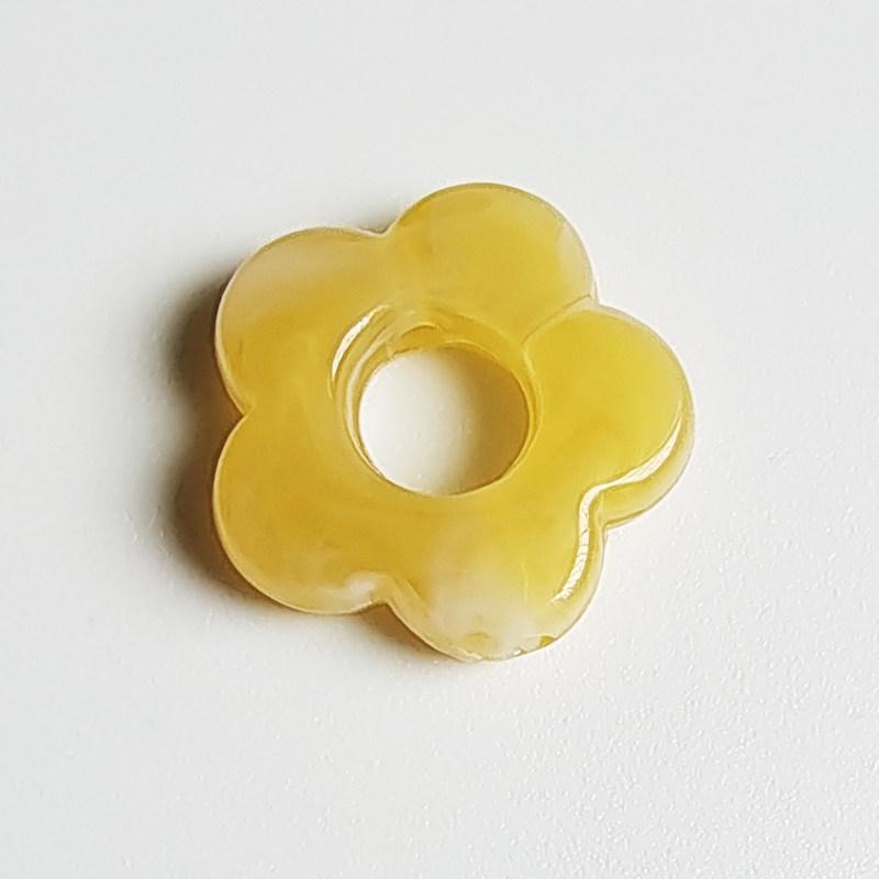 High Gloss Two-Color Acrylic Cloud Flower Beads for DIY Jewelry