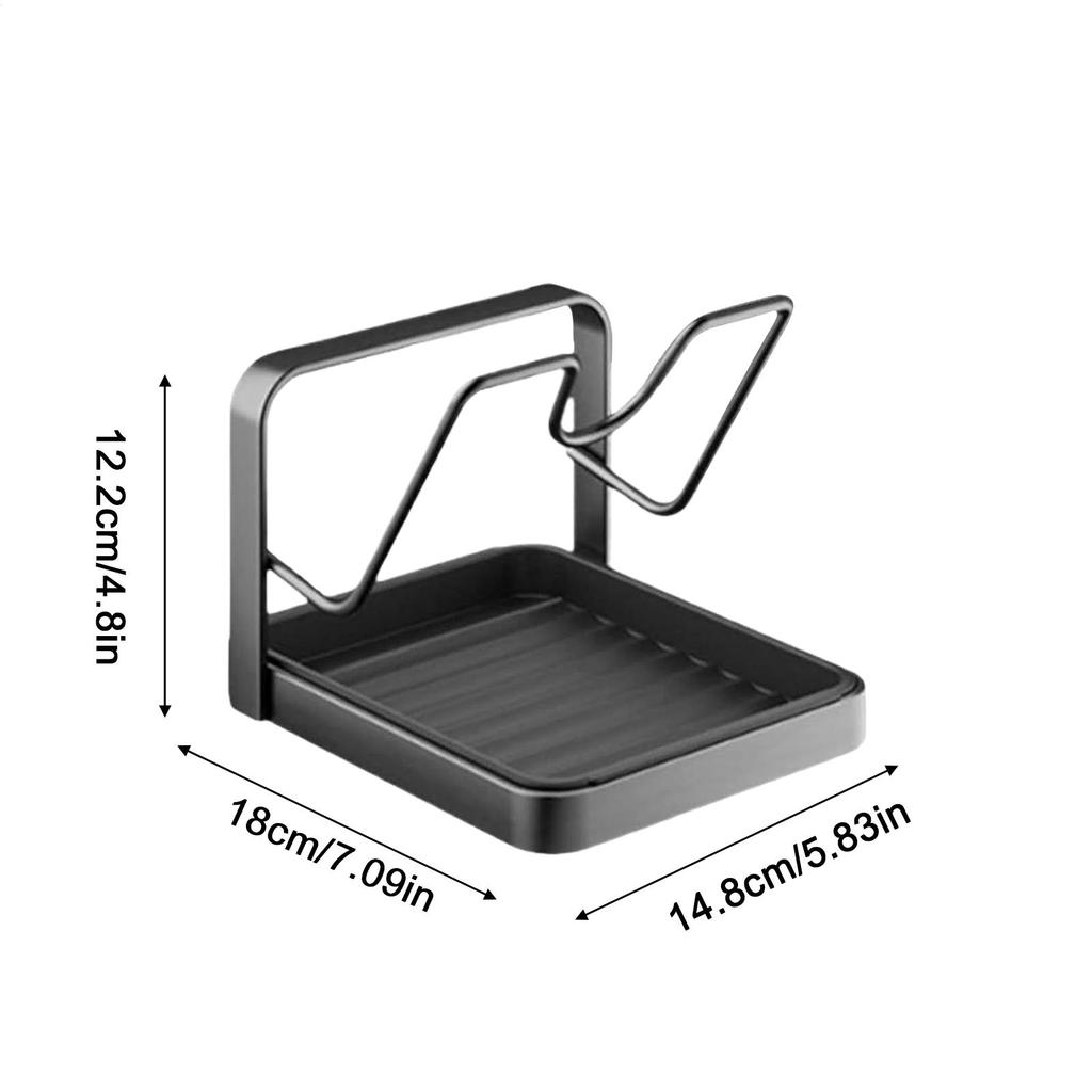 Spatula Pot Lid Holder Space Saving Multifunctional Upright Stand Kitchen Draining Rack Wave Anti-slip Storage Organizer
