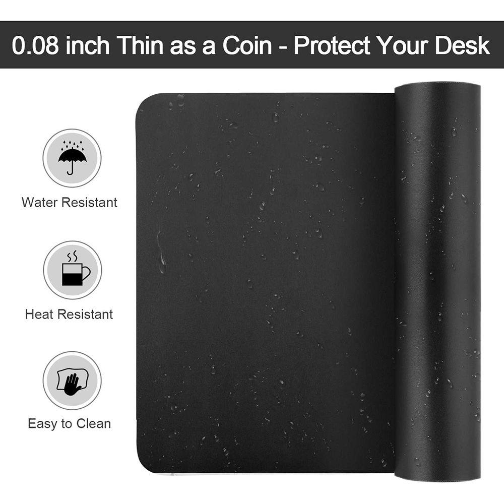 Waterproof Laptop Computer Writing Mat Home Office PU Leather Desk Mat Keyboard Mice Mat Mouse Pad