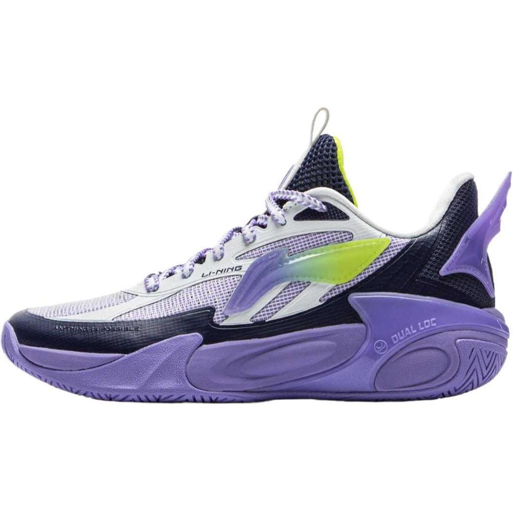 Li Ning Kids Wind Shadow 2.0 V2 Comfortable Lightweight Durable Breathable Low Top Basketball Shoes Men sneaker White Blue YKBV032-9