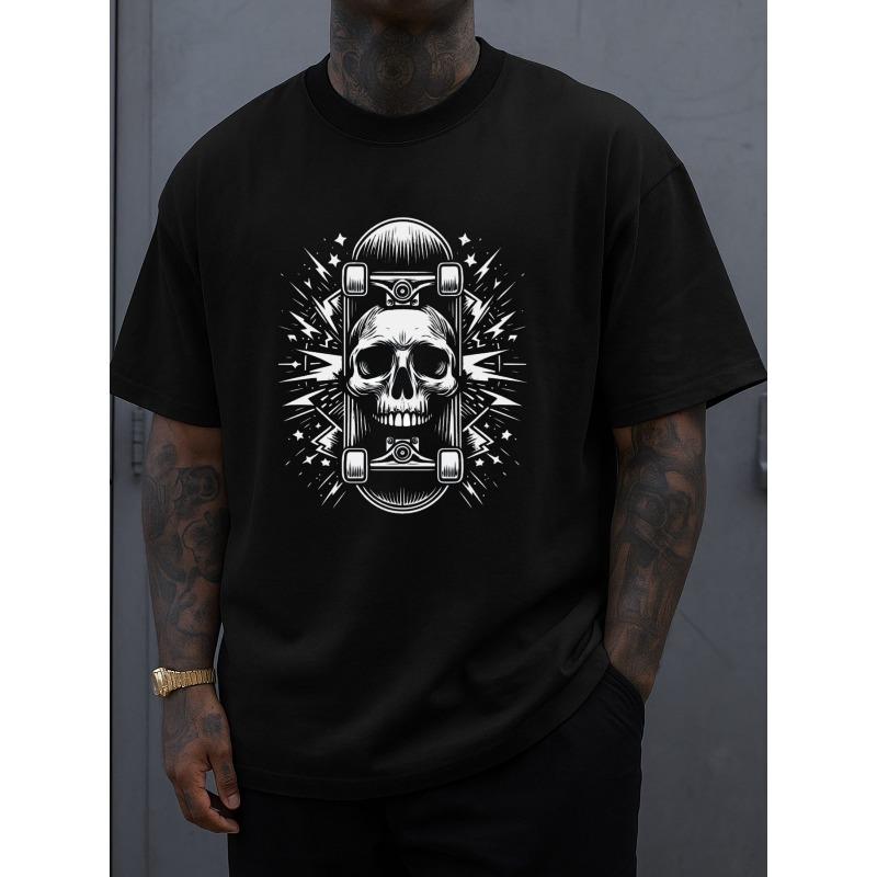 European sizes Mens Crew Neck T-shirts Summer Graphic All-season Fitness Top, Stylish Athletic Look, Durable Activewear Comfortable Loose T-shirt S