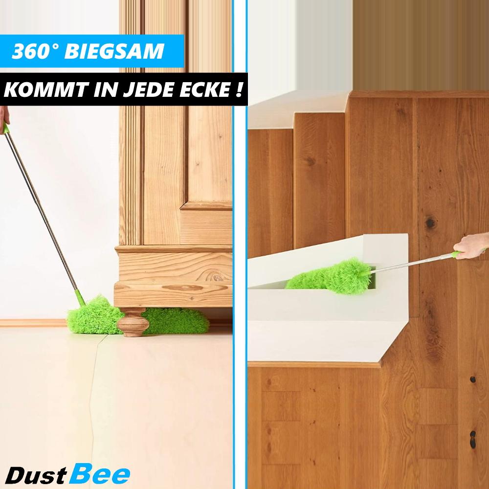 DUSTBEE XXL Teleskop Staubwedel Mikrofaser waschbar 252cm lang ausziehbar