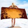 Halloween Beach Towel Microfiber Pumpkin Lantern Bath Towel Quick Dry Hand Towels Multipurpose for Bathroom, Hotel, Gym and Spa
