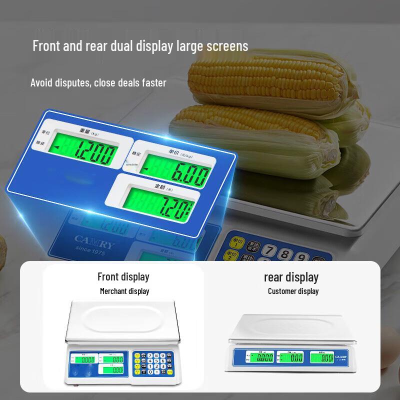 Deli 30kg Commerciële Digitale Platformweegschaal (CN-versie)